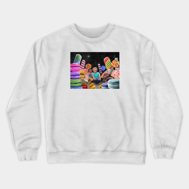 Childhood Sweetness Candy Boy 2 Crewneck Sweatshirt by benheineart